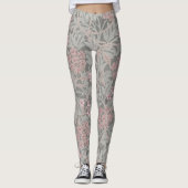 William Morris Jasmine Flower Pattern Leggings (Voorkant)