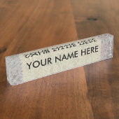 William Morris Jasmine Flower Pattern Naambordje (Zijkant)