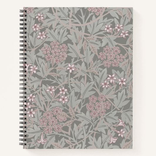 William Morris Jasmine Flower Pattern Notitieboek (Voorkant)