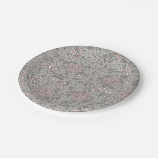 William Morris Jasmine Flower Pattern Papieren Bordje (Gekanteld)