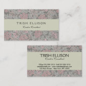 William Morris Jasmine Flower Pattern Visitekaartje (Voorkant / Achterkant)