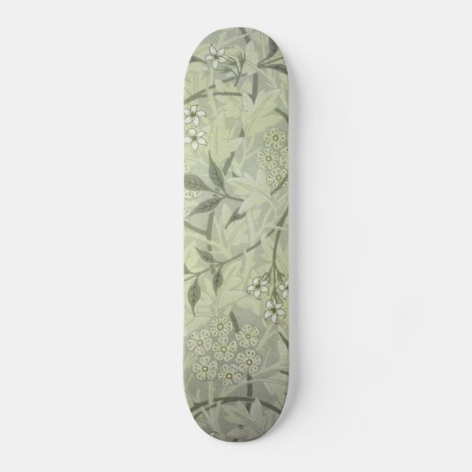 William Morris Jasmine Flower Wallpaper Art Skateboard (Voorkant)