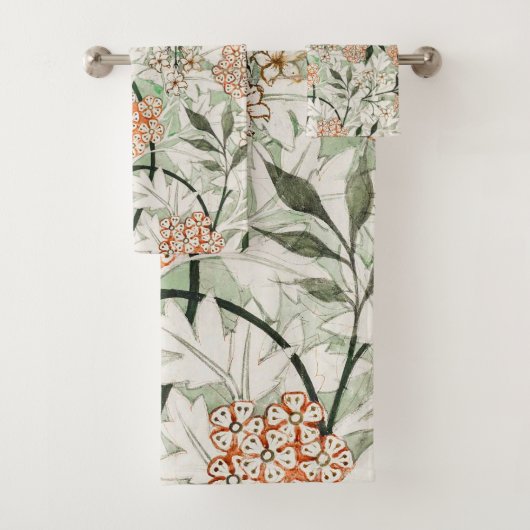 William Morris Jasmine Garden Flower Classic Bad Handdoek (Insitu)