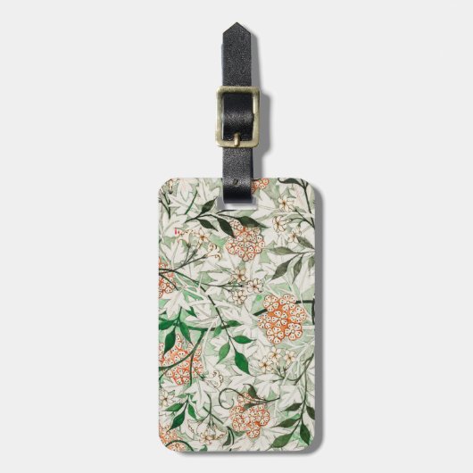 William Morris Jasmine Garden Flower Classic Bagagelabel (Voorkant verticaal)