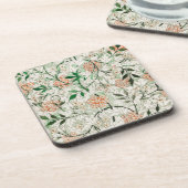 William Morris Jasmine Garden Flower Classic Bier Onderzetter (Linkerzijde)