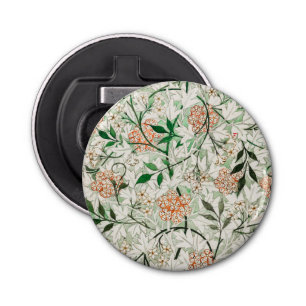 William Morris Jasmine Garden Flower Classic Button Flesopener