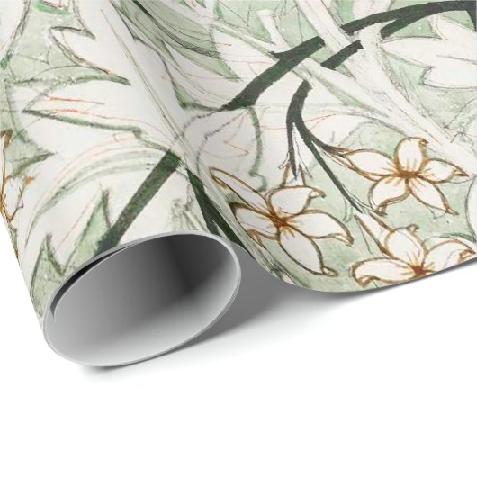 William Morris Jasmine Garden Flower Classic Cadeaupapier (Rol Hoek)