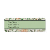 William Morris Jasmine Garden Flower Classic Etiket (Voorkant)