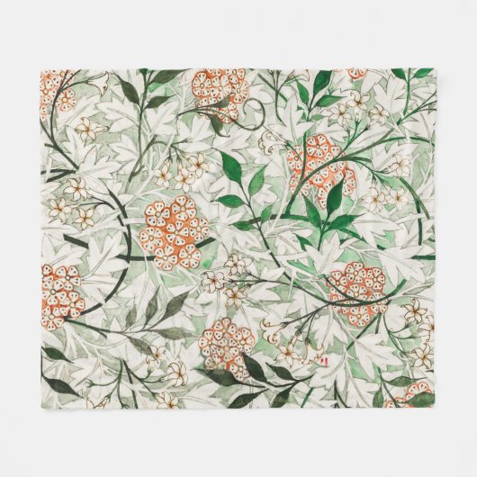William Morris Jasmine Garden Flower Classic Fleece Deken (Voorkant (Horizontaal))