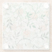 William Morris Jasmine Garden Flower Classic Glazen Onderzetter (Achterkant)