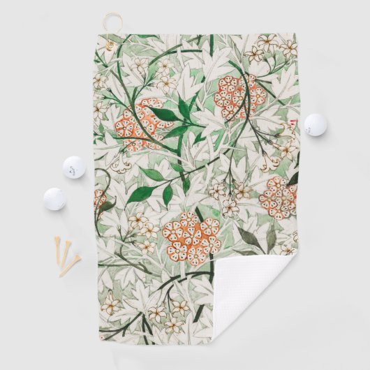 William Morris Jasmine Garden Flower Classic Golfhanddoek (Insitu)