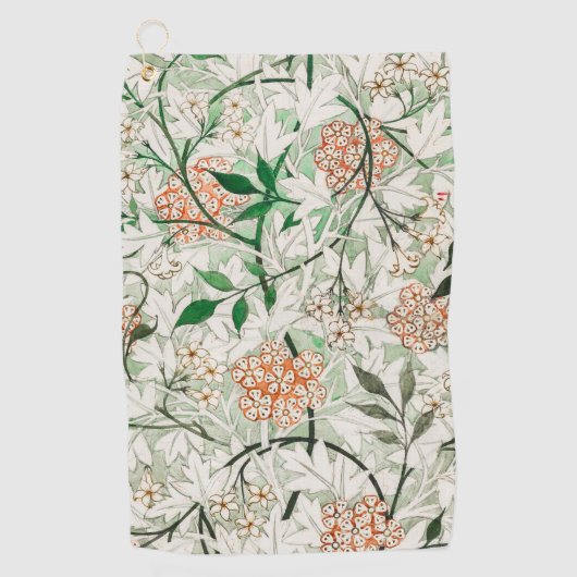 William Morris Jasmine Garden Flower Classic Golfhanddoek (Voorkant)