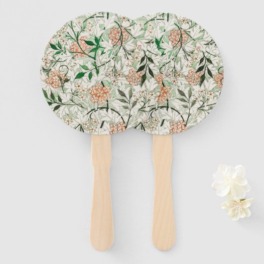 William Morris Jasmine Garden Flower Classic Handwaaier (Voorkant en achterkant)