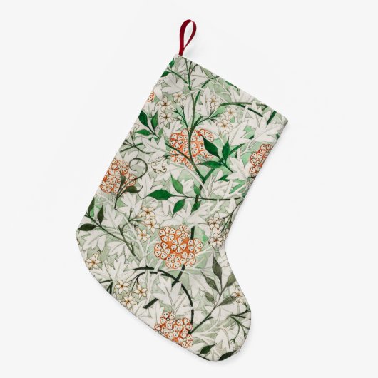 William Morris Jasmine Garden Flower Classic Kleine Kerstsok (Voorkant (Hangend))