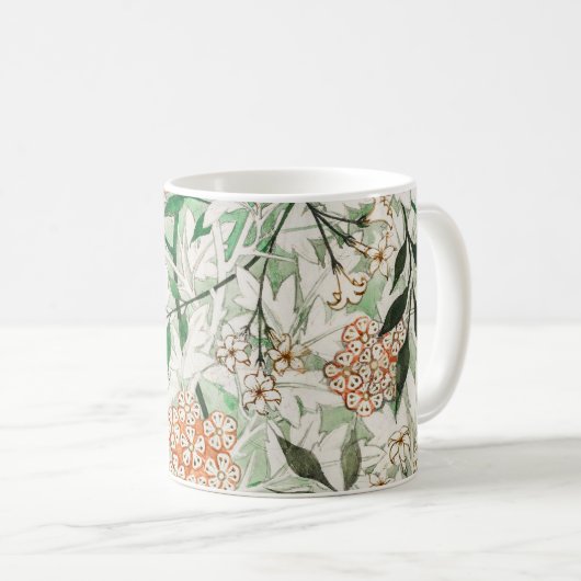 William Morris Jasmine Garden Flower Classic Koffiemok (Voorkant rechts)
