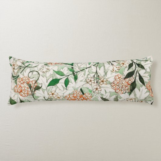 William Morris Jasmine Garden Flower Classic Lichaamskussen (Voorkant)