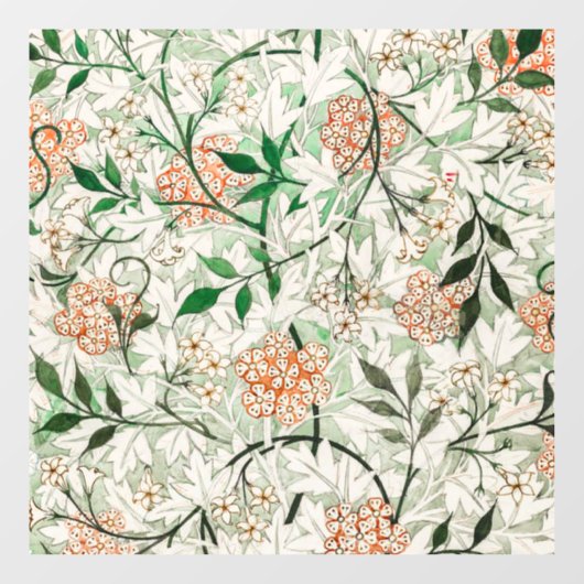 William Morris Jasmine Garden Flower Classic Raamsticker (Vel)