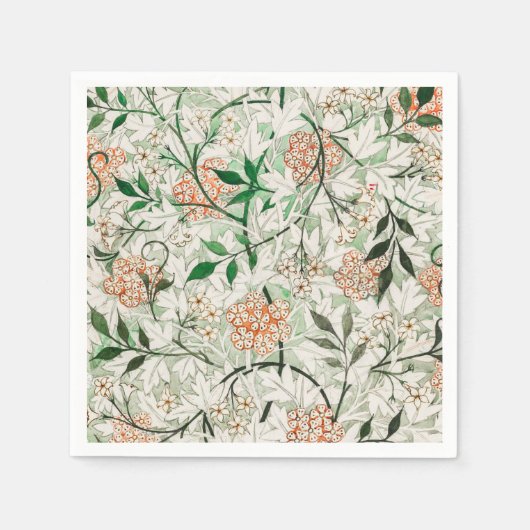 William Morris Jasmine Garden Flower Classic Servet (Voorkant)