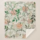 William Morris Jasmine Garden Flower Classic Sherpa Deken (Voorkant)