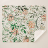 William Morris Jasmine Garden Flower Classic Sherpa Deken (Voorkant (horizontaal))
