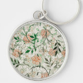 William Morris Jasmine Garden Flower Classic Sleutelhanger (Voorkant)