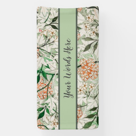 William Morris Jasmine Garden Flower Classic Spandoek (Verticaal)