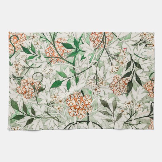 William Morris Jasmine Garden Flower Classic Theedoek (Horizontaal)