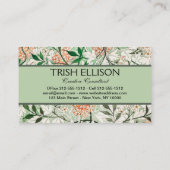 William Morris Jasmine Garden Flower Classic Visitekaartje (Achterkant)