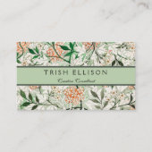 William Morris Jasmine Garden Flower Classic Visitekaartje (Voorkant)