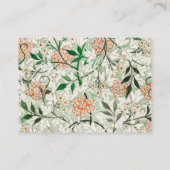 William Morris Jasmine Garden Flower Classic Visitekaartje (Achterkant)