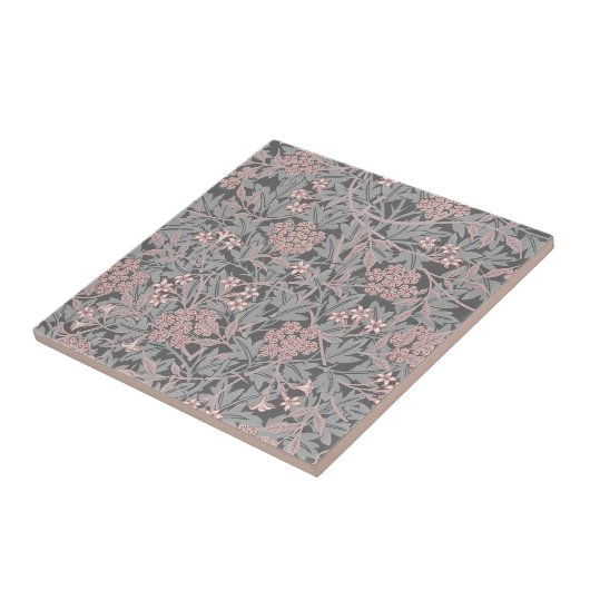 William * Morris Jasmine roze en grijs Tegeltje (Zijkant)