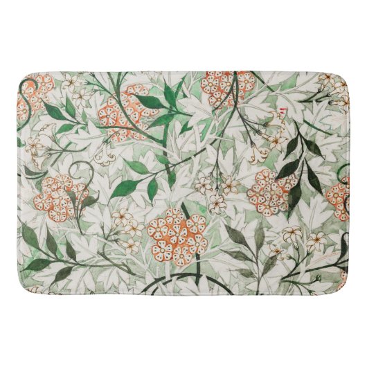 William Morris Jasmine Tuin Bloem Klassieker Badmat (Voorkant)