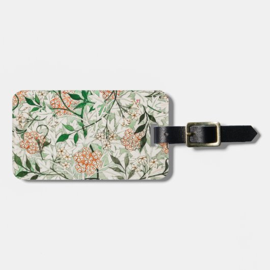William Morris Jasmine Tuin Bloem Klassieker Bagagelabel (Voorkant horizontaal)