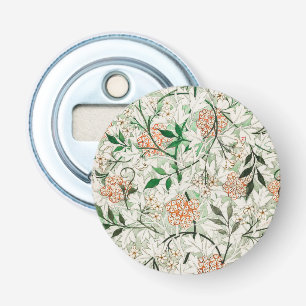 William Morris Jasmine Tuin Bloem Klassieker Button Flesopener