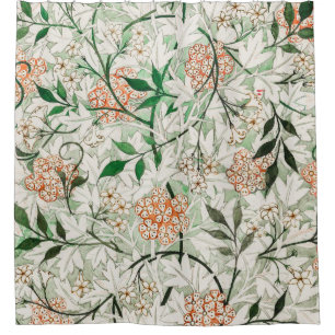 William Morris Jasmine Tuin Bloem Klassieker Douchegordijn