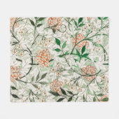 William Morris Jasmine Tuin Bloem Klassieker Fleece Deken (Voorkant (Horizontaal))
