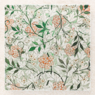 William Morris Jasmine Tuin Bloem Klassieker Glazen Onderzetter