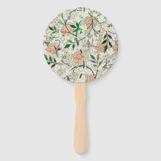 William Morris Jasmine Tuin Bloem Klassieker Handwaaier (Voorkant)
