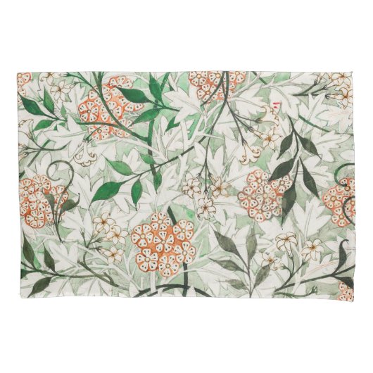 William Morris Jasmine Tuin Bloem Klassieker Kussensloop (Voorkant-Links)