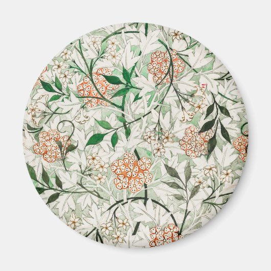 William Morris Jasmine Tuin Bloem Klassieker Magneet (Voorkant)