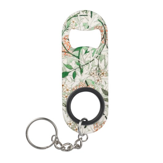 William Morris Jasmine Tuin Bloem Klassieker Mini Flessenopener (Voorkant)