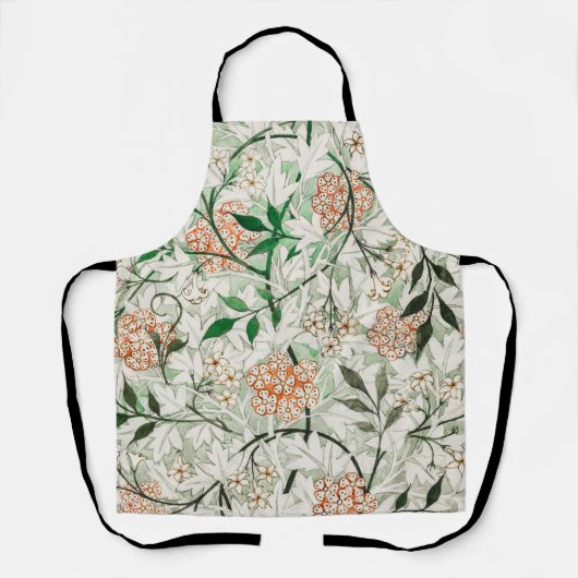 William Morris Jasmine Tuin Bloem Klassieker Schort (Voorkant)