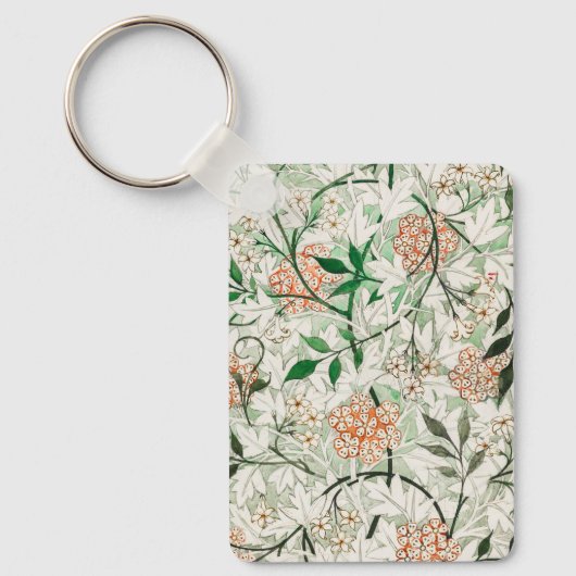 William Morris Jasmine Tuin Bloem Klassieker Sleutelhanger (Voorkant)