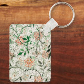 William Morris Jasmine Tuin Bloem Klassieker Sleutelhanger (Achterkant)