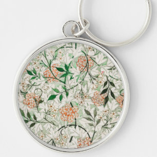 William Morris Jasmine Tuin Bloem Klassieker Sleutelhanger