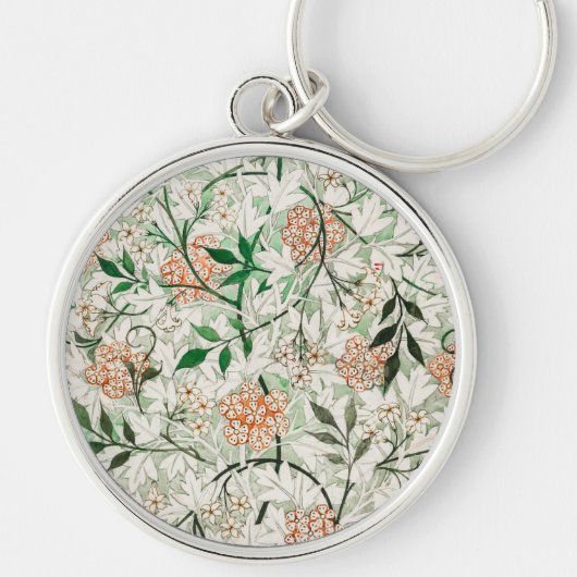 William Morris Jasmine Tuin Bloem Klassieker Sleutelhanger (Voorkant)