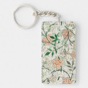 William Morris Jasmine Tuin Bloem Klassieker Sleutelhanger