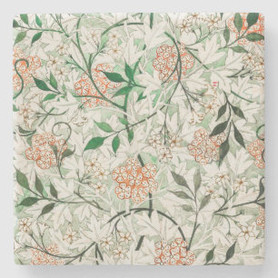 William Morris Jasmine Tuin Bloem Klassieker Stenen Onderzetter