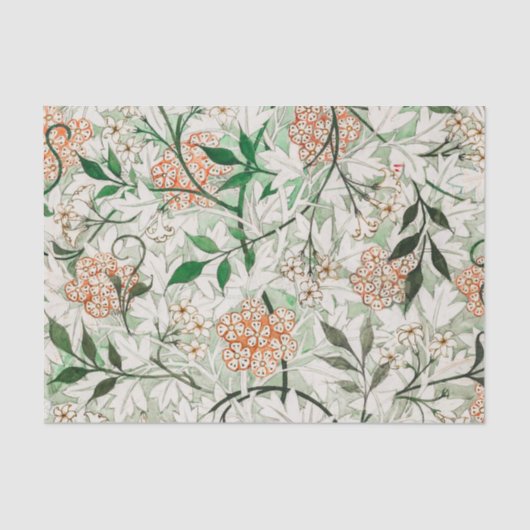 William Morris Jasmine Tuin Bloem Klassieker Tissuepapier (Voorkant)