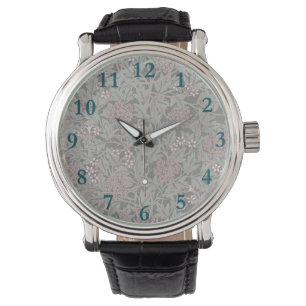 William Morris Jasminebloem Patroon Horloge